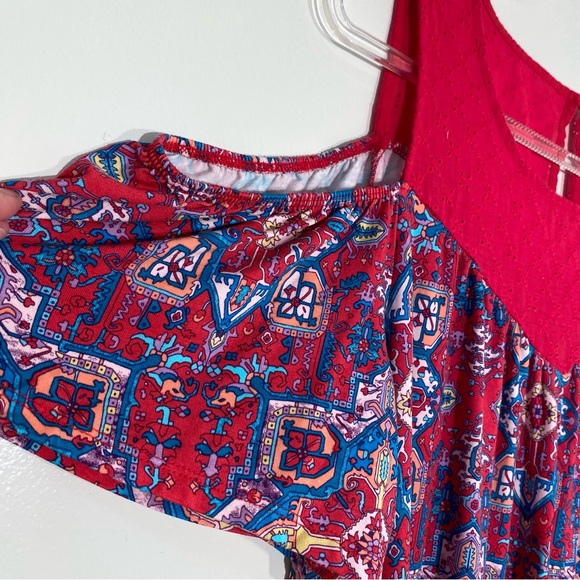 TORRID SUPER SOFT CREW NECK EYELET YOKE TOP 2 - Picture 7 of 15